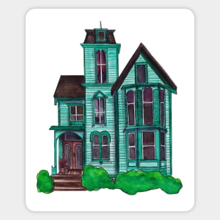 Watercolor - Brooklyn house Sticker